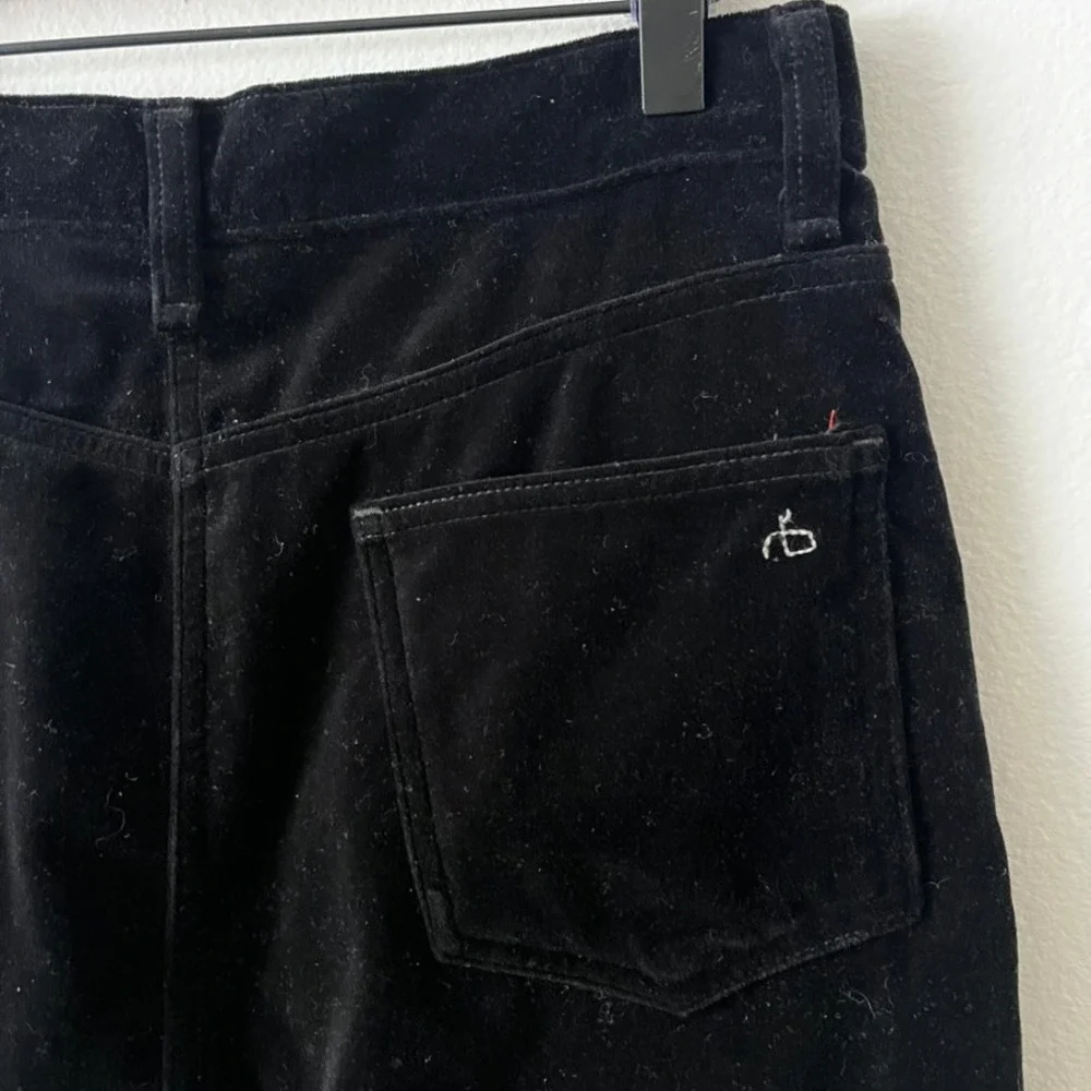 Rag‎ & Bone Dive Skirt in Black Velvet Casual Mini Skirt size 27
